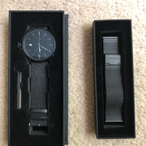 Vincero the Kairos mesh - Matte Black watch and croc watch band